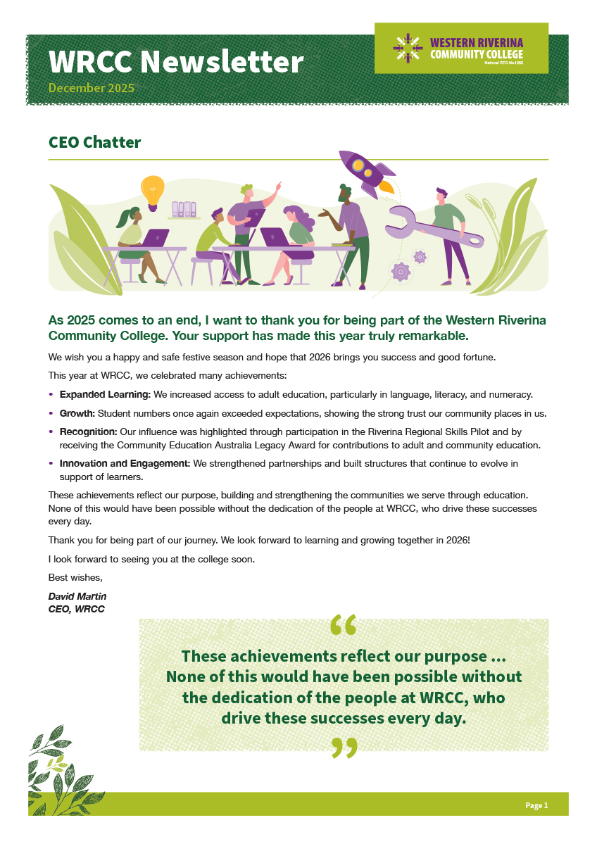 Newsletter thumbnail of page 1, October 2025 edition