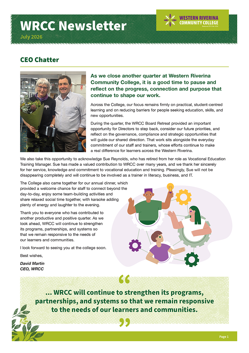 Newsletter thumbnail of page 1, October 2025 edition
